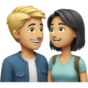 smiling couple  sticker
