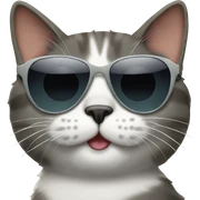 Cat with sunglasses sticker