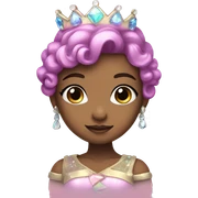 beautiful kawaii princess, rainbow, sparkle  sticker