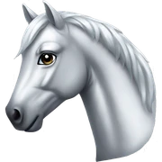 Silver mustang sticker