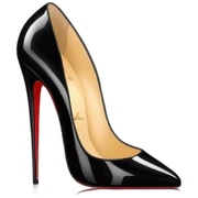 High heel black patent louboutin sticker
