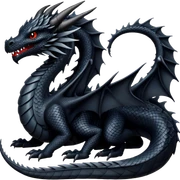Black dragon sticker