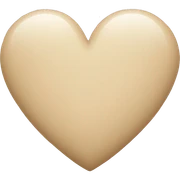 Beige heart sticker