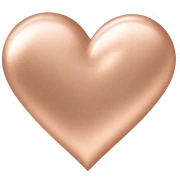 Rose gold heart sticker
