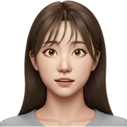 realistic girl with brown hair sticker
