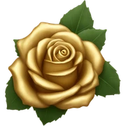 gold rose sticker