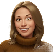 smiling girl in sweater sticker