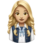 Preppy girl sticker