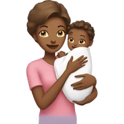 Mom with baby sticker