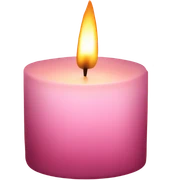 Cherry blossom candle with   sticker