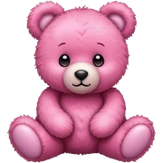 Pink teddy bear sticker