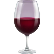 Red wine glass sticker