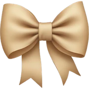Beige bow sticker
