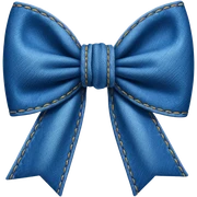 Denim bow sticker