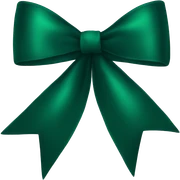 Dark green bow sticker