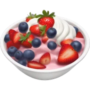 fruit yogurt bowl with strawberries and grapes sticker