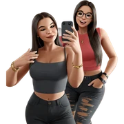 selfie fun with friends sticker
