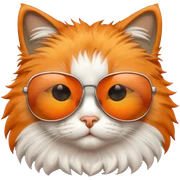 Cat with sunglasses sticker