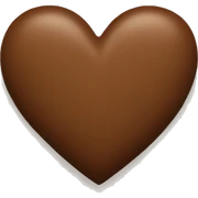Brown heart sticker