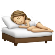 White girl sleeping sticker