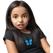 girl with butterfly and boy sticker