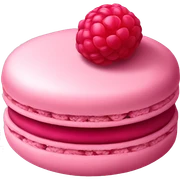 raspberry macaron sticker
