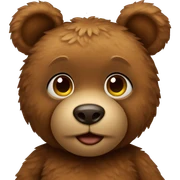 Brown teddy bear sticker