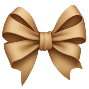 Light Brown bow  sticker