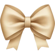 Beige bow sticker