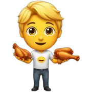 Eating chicken wings sticker