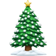 christmas tree with snow sticker
