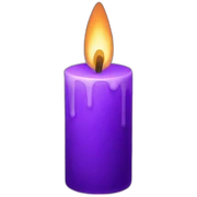 purple candle sticker