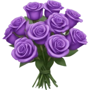 Purple roses bouquet  sticker