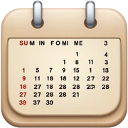 beige calendar  sticker