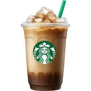 Starbuck ice coffee with ice cubes sticker