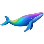 Rainbow color humpback whale sticker