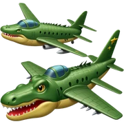 COCODRILO y avión de guerra
 sticker