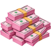 Pink money sticker