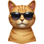 Cat with sunglasses sticker