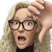 blonde girl with glasses sticker