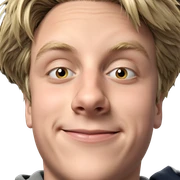 smiling blonde boy portrait sticker