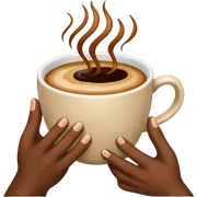 Una tasa de cafe con cuerpo,manos,pies sticker