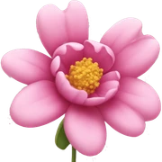 Pink flower  sticker