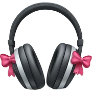 Headphones with bows sticker