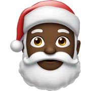 Black santa lip sticker