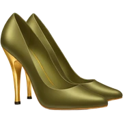 olive gold heel shoes sticker