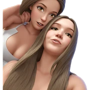 beautiful girls in close embrace sticker
