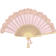 Rococo hand fan pale pink  sticker