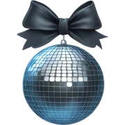 disco ball with bow sticker