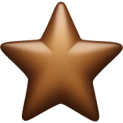 Brown shiny star sticker